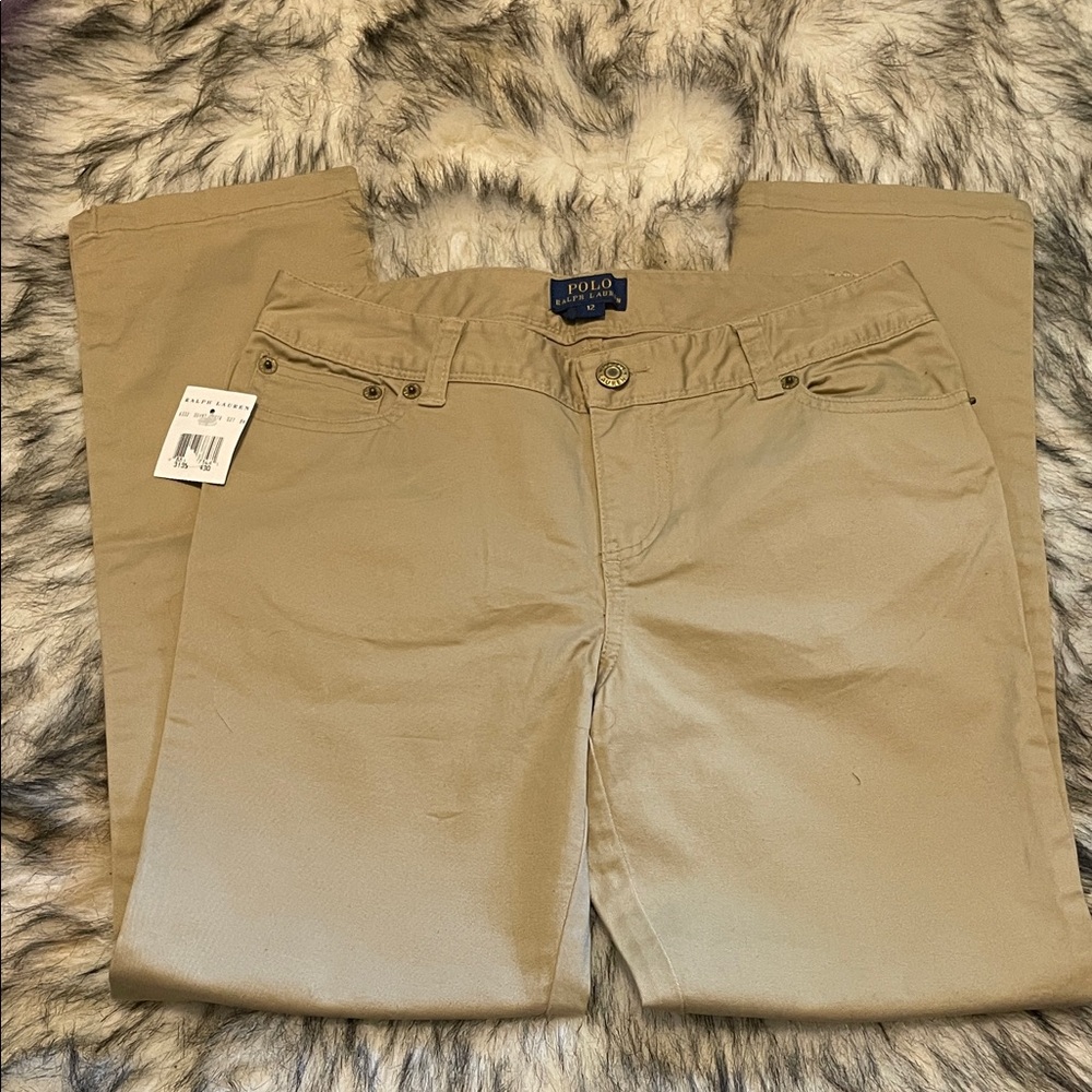 Polo Ralph Lauren Youth Tan Chinos NWT SZ 12